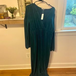 Long Sleeve Deep Teal Maxi